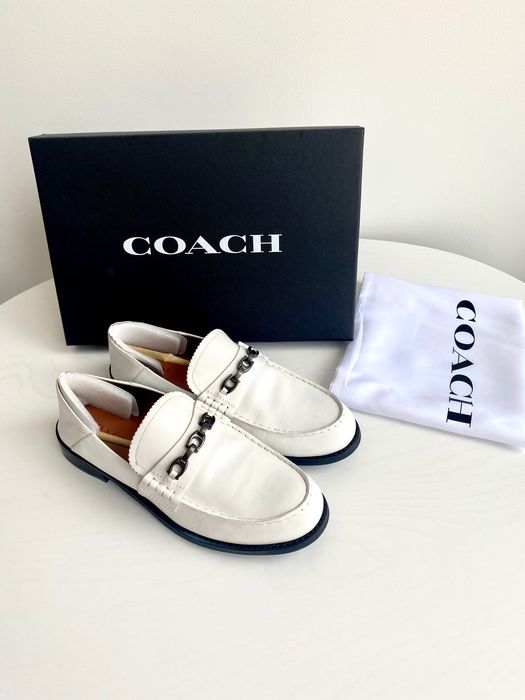 Женские кожаные лоферы COACH кожа оригинал жіночі лофери шкіряні туфлі