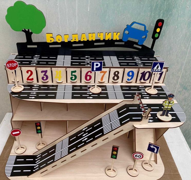 Паркінг, гараж, парковка, трек, з фанери 1600грн