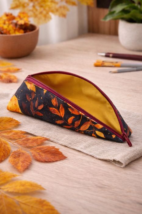 Piórnik / kosmetyczka handmade – welur tapicerski