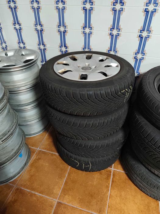 Jantes Audi ferro c/tampões e Pneus
