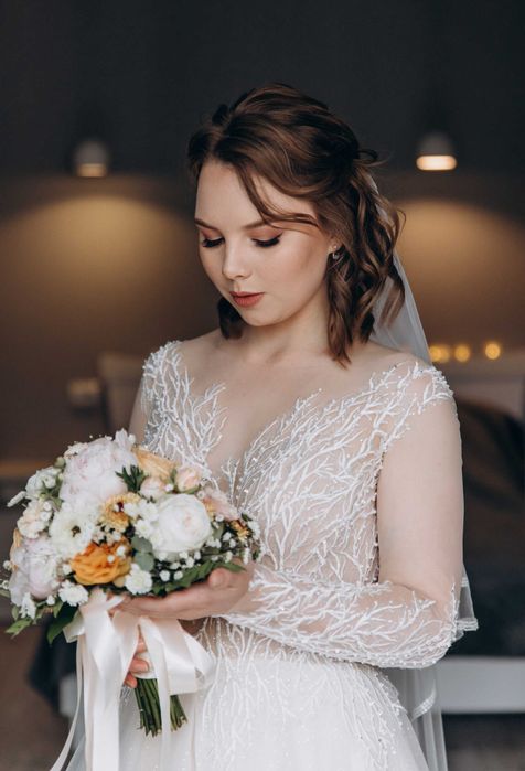 Весілня сукня Francheska + фата + спідниця-каркас