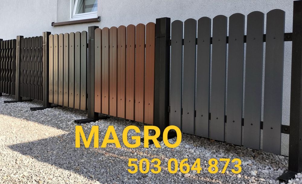 Sztachety Plastikowe ogrodzeniowe ŚLĄSK Katowice - producent Magro.