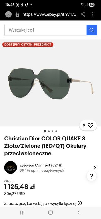 Nowe okulary przeciwslonwczne