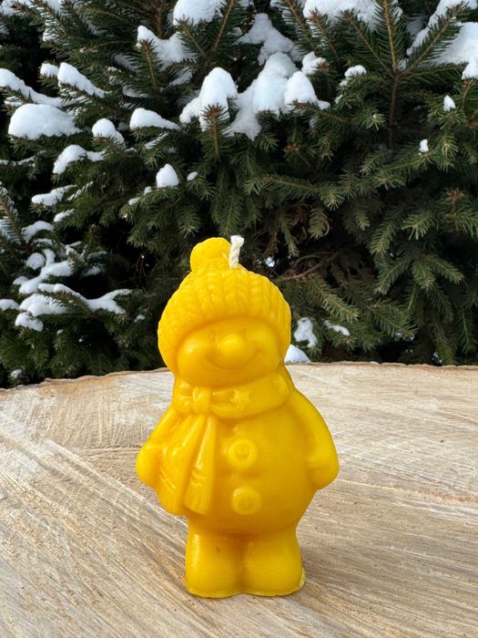 Świeczka BAŁWANEK z naturalnego wosku pszczelego