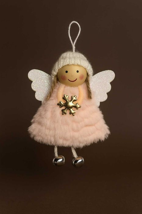 Ёлочная игрушка Куколка-Ангелочек 12×8 см, новогоднее украшение