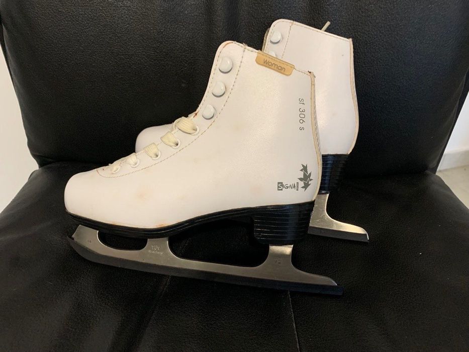 Дитячі фігурні ковзани білі 32 розмір