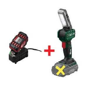 Kit Lanterna Led 20V Parkside + Bateria