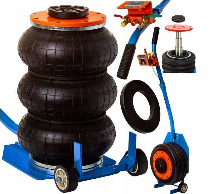 NOWY warsztatowy podnośnik pneumatyczny bałwanek żaba 3.5 Tony + GUMA