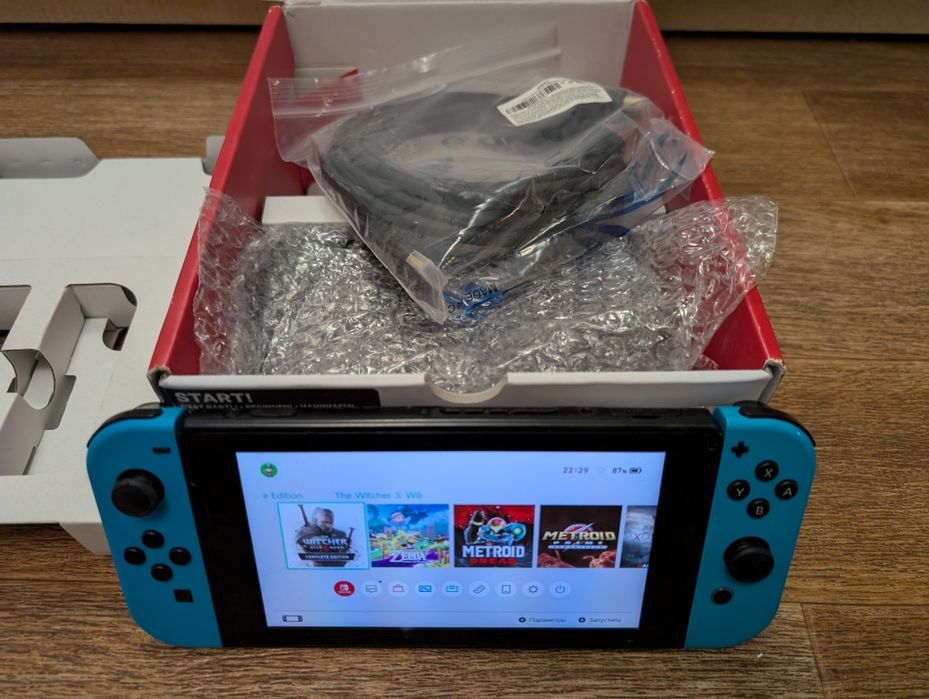 Продам свій Nintendo switch v1 128gb з іграми та повним комплектом