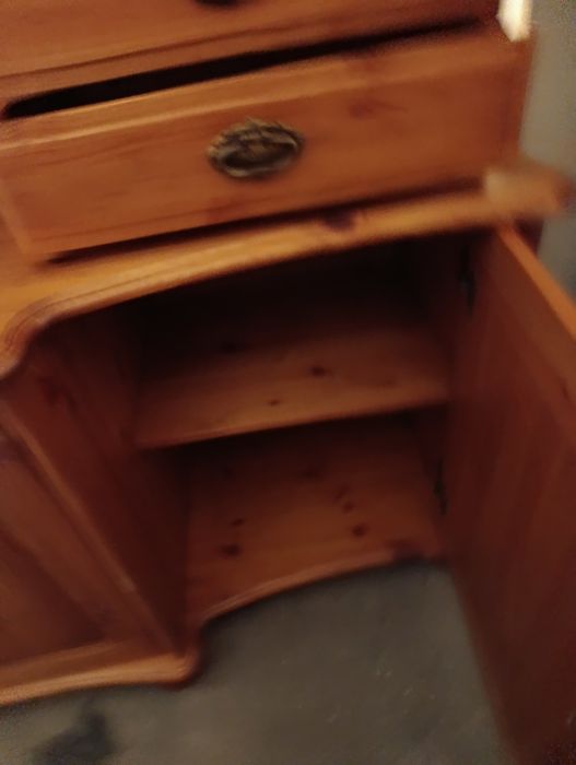 Drewniany kredens regał witryna