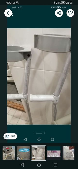 Cadeira de refeição de criança Jané+canadianas +globos antigos
Canadia