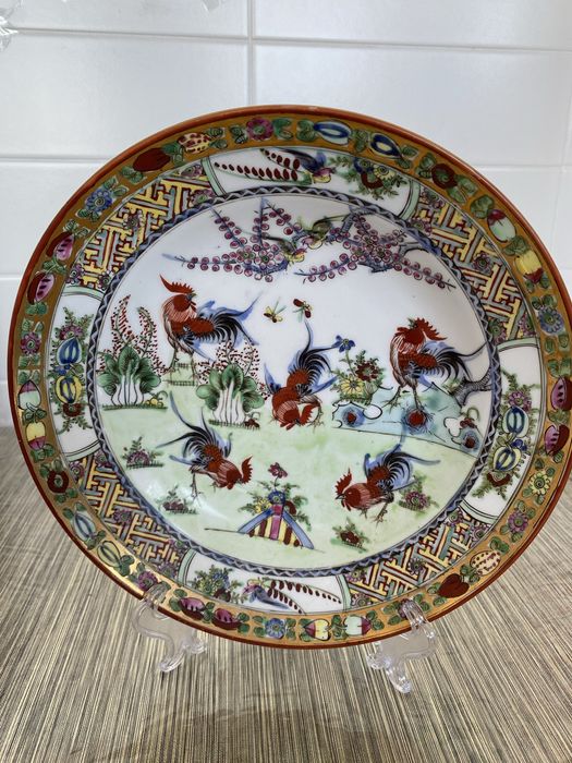Macao Rooster Porcelain Plate431395230251100161