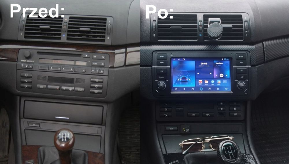 Radio Android BMW E46 / bezprzewodowy Carplay i Android Auto 6+128 GB