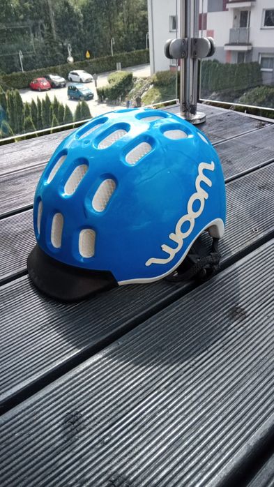 Kask Woom S 50-53cm niebieski nowe gąbki nowe pokretło