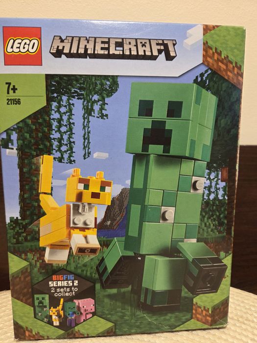 Lego Minecraft 21156 figurki Bigfig Creeper i Ocelot kompletny zestaw