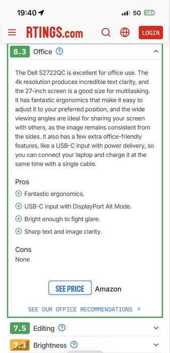 Monitor Dell S2722QC 27 polegadas