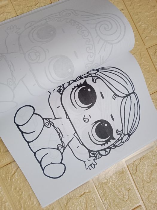 Велика розмальовка для дівчаток LOL, А4 100 розмальовок