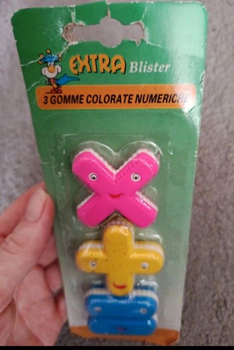 Gumki do ścierania matematyczne 3 szt. nowe