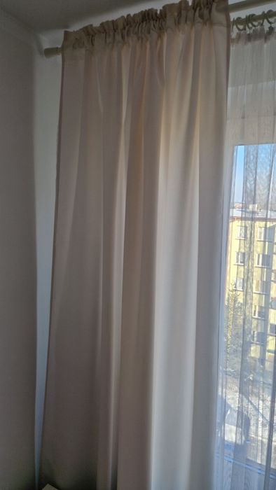 Zasłony beżowe 140x240 cm - 2 sztuki
