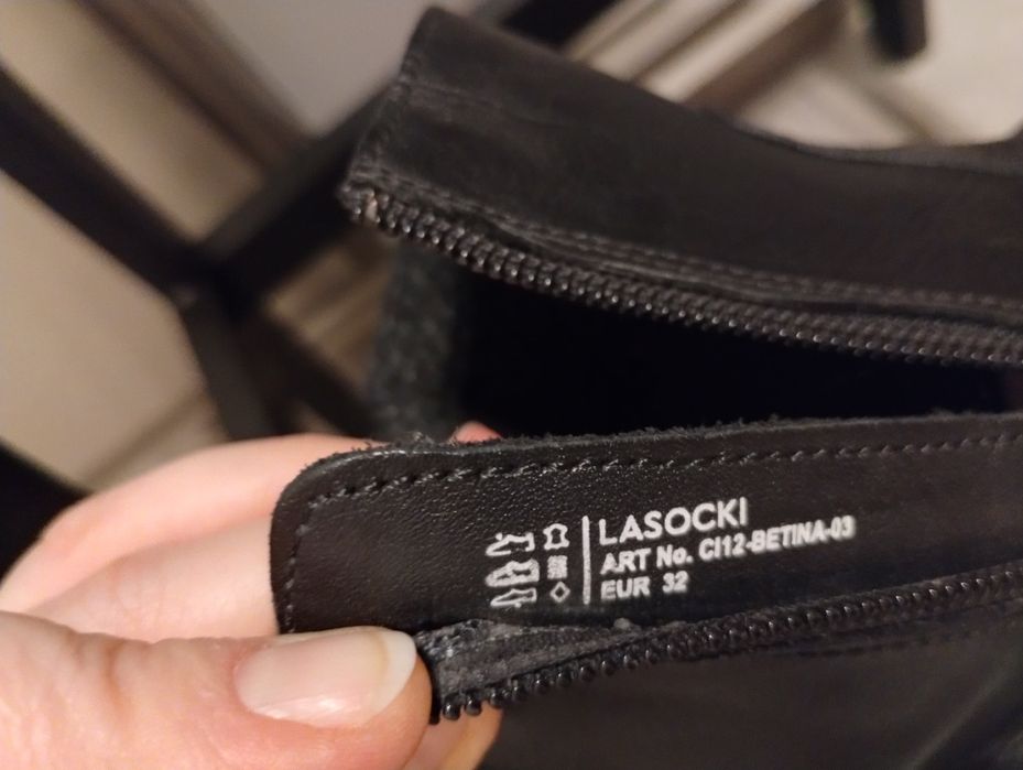 Zimowe buty skórkowe dziewczęce rozmiar 32