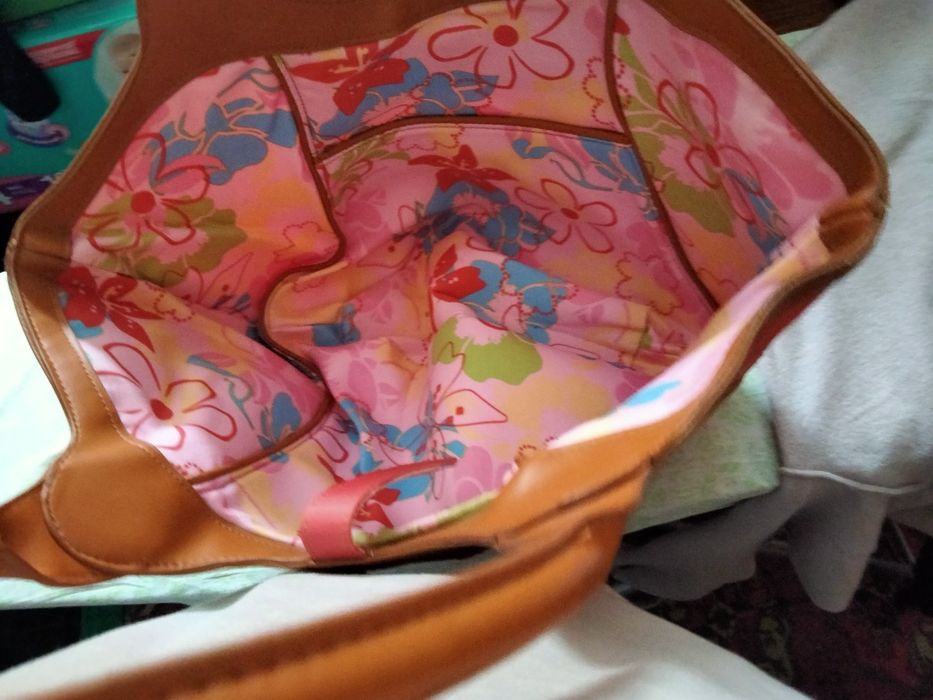 Новая сумка-шоппер кораллового цвета