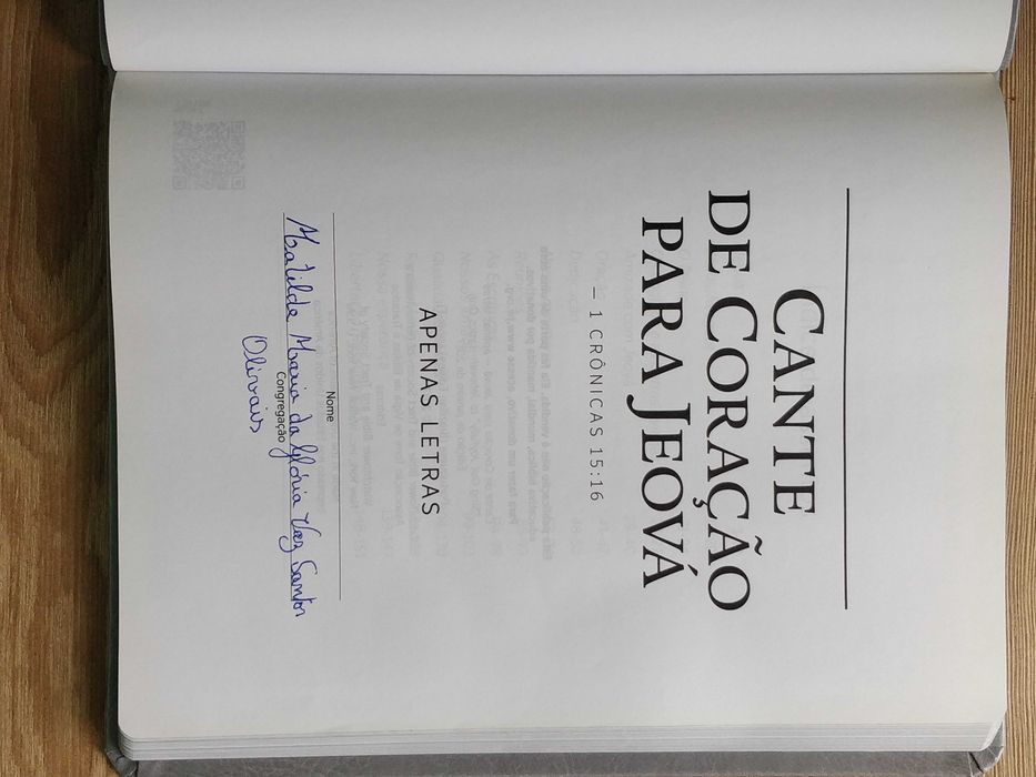 Livro de letras: Cante com Coração para Jeová