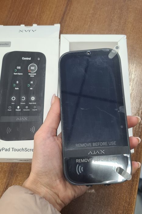 Клавіатура Ajax KeyPad TouchScreen Fibra Black інтерфейс, охрана