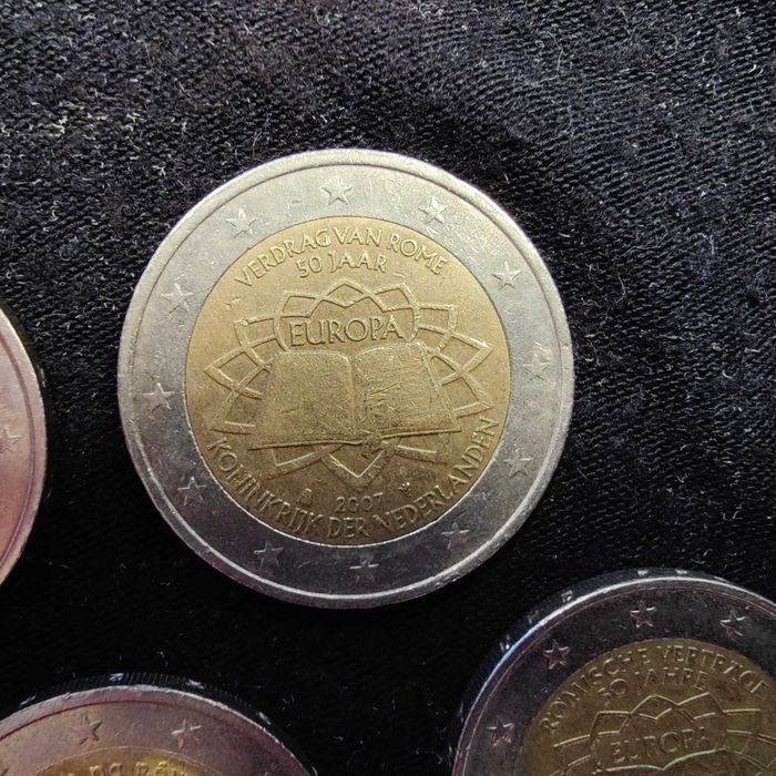 Lote de 9 Moedas de 2 Euros - Tratado de Roma
