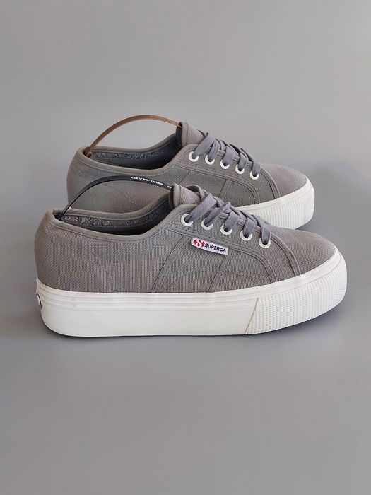 Кеди жіночі  Superga Platform Grey 38/23,5см. взуття жіноче кеды женские