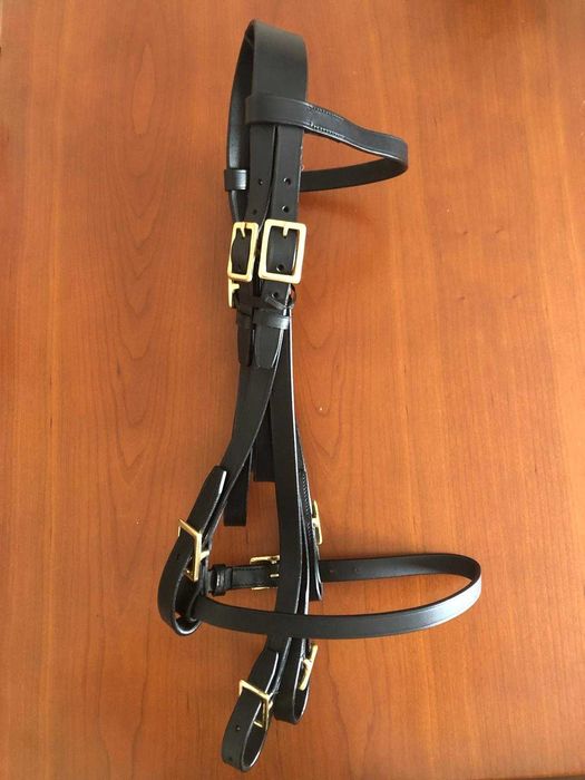 Cabeçada À Portuguesa - Em Couro - Novas