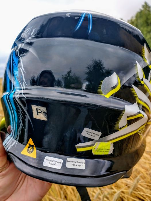 Kask Shoei WFX-W motocross enduro,używany przez żużlowca