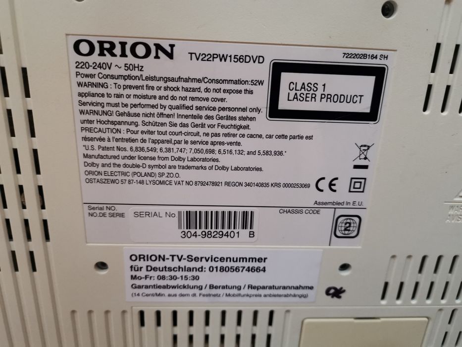 TV, monitor DVD 22calie w jednym