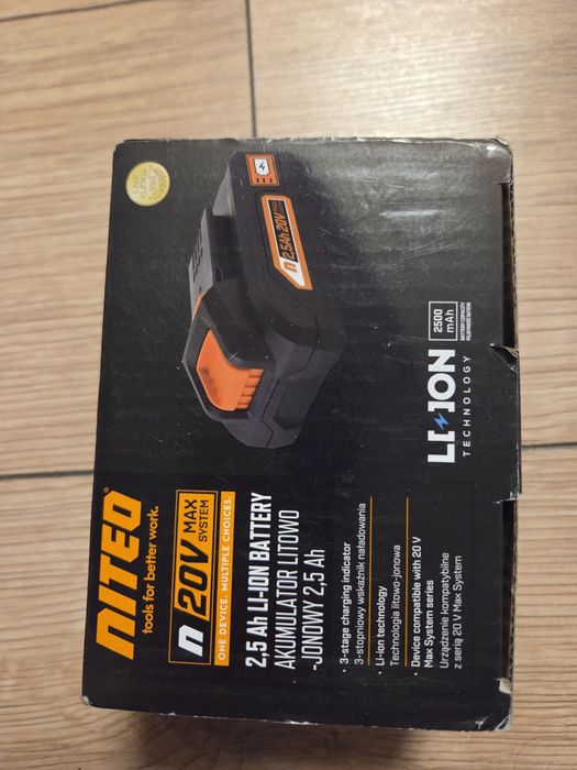 Akumulator litowo-jonowy 20V NITEO 2,5 LI-ION