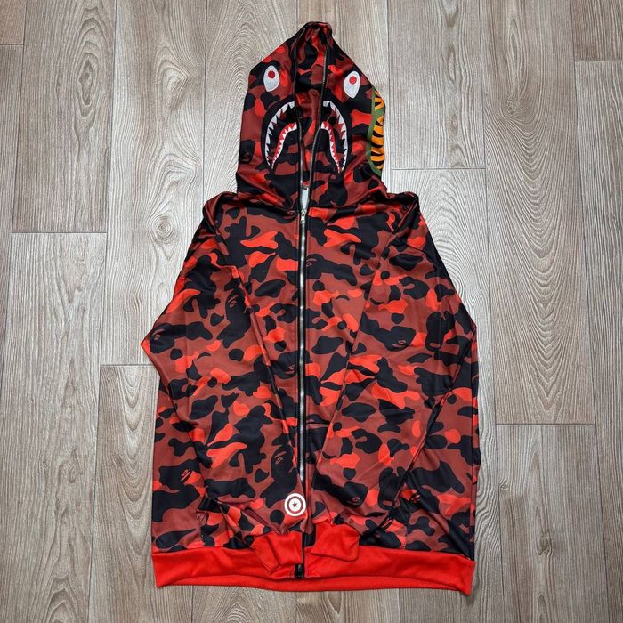 ‼️Кофта Bape Shark‼️ Худі бейп, кофта акула, червона кофта, Y2K, streetwear ‼️