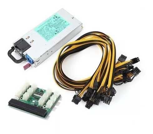 Kit de fonte de alimentação HP 1200w Platina+Placa+Cabos