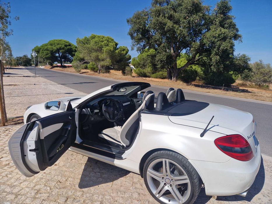 Mercedes SLK 200 K -2 Look édition-branco mistico-interior couro branco e preto