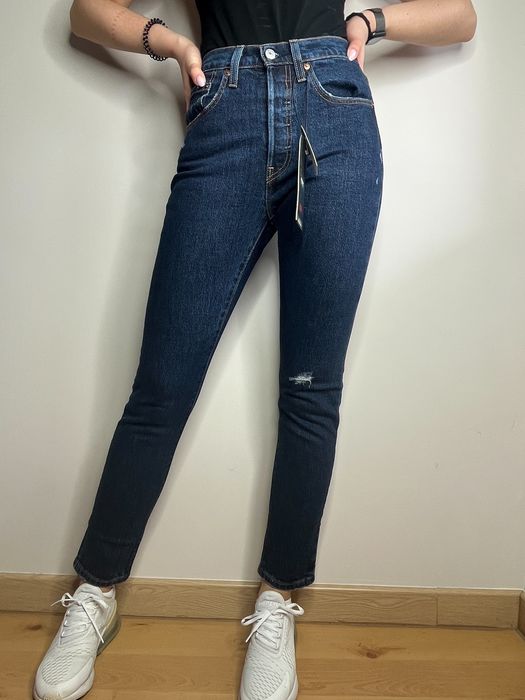 Nowe granatowe kultowe spodnie jeansowe Levi’s 501 Original W26L30