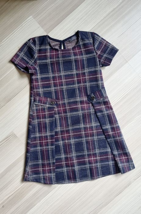 Английское платье на девочку нарядное в клетку