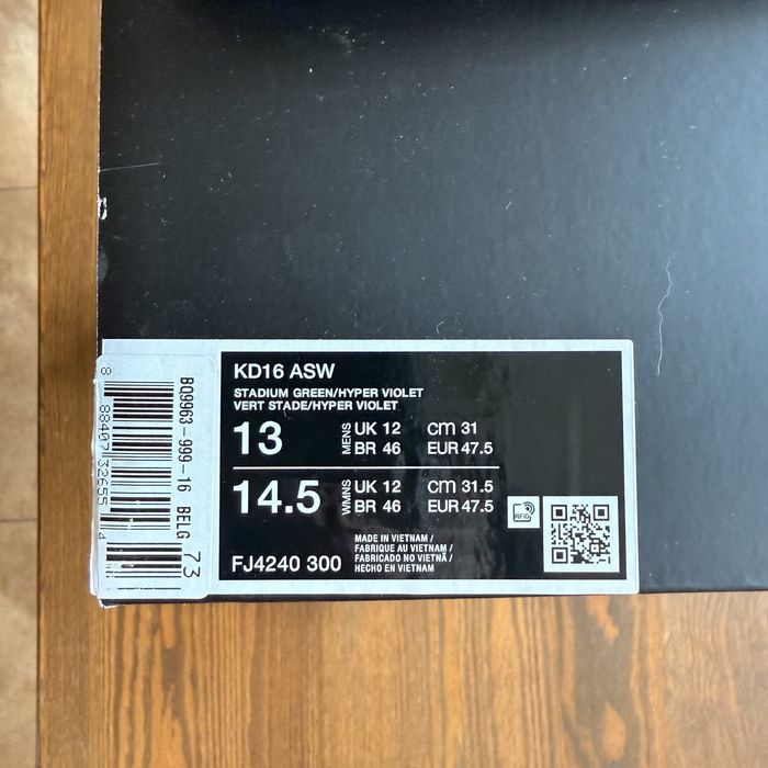 Нові Баскетбольні кросівки Nike KD16 ASW (Розмір 47.5/48.5) FJ4240-300