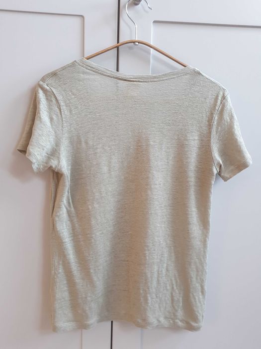 Bluzka koszulka t-shirt zieleń khaki H&M 34 36 38