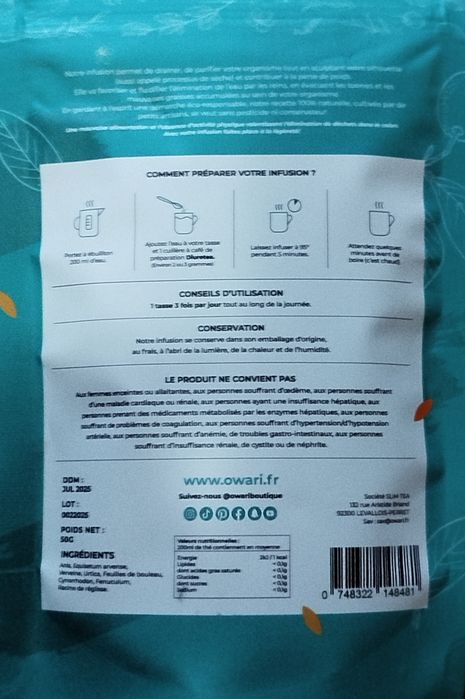 2 x Owari . Detox Diureta i Queues się Cerises. 2 x 50 g