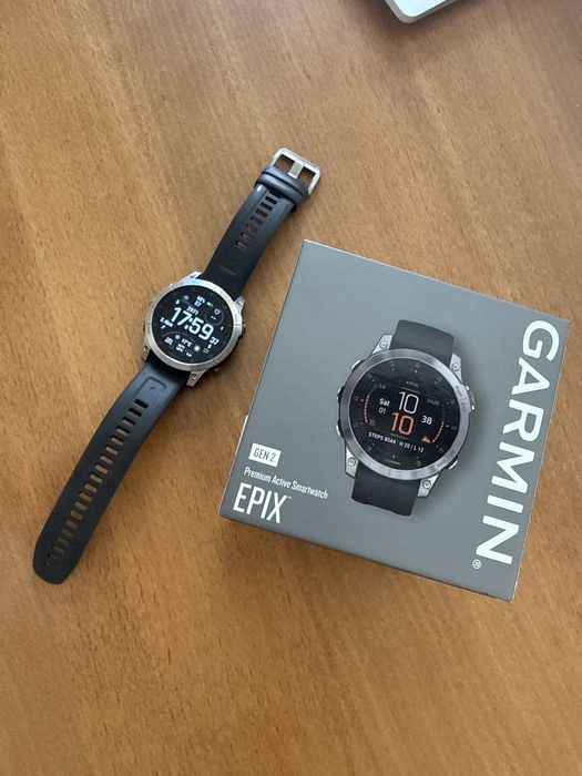 Garmin Epix 2, caixa e recibo