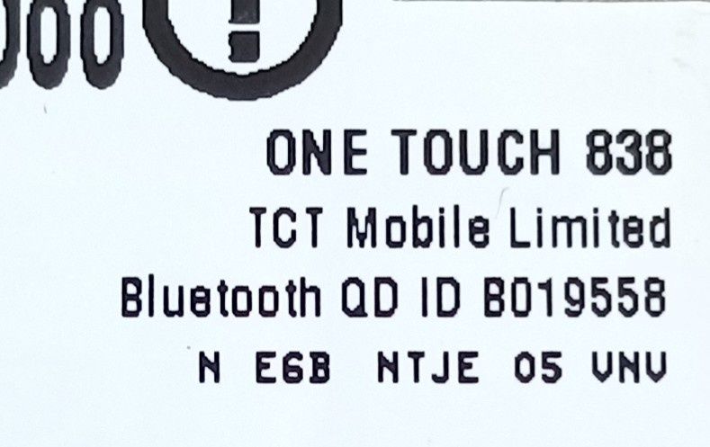 Alcatel One Touch 838