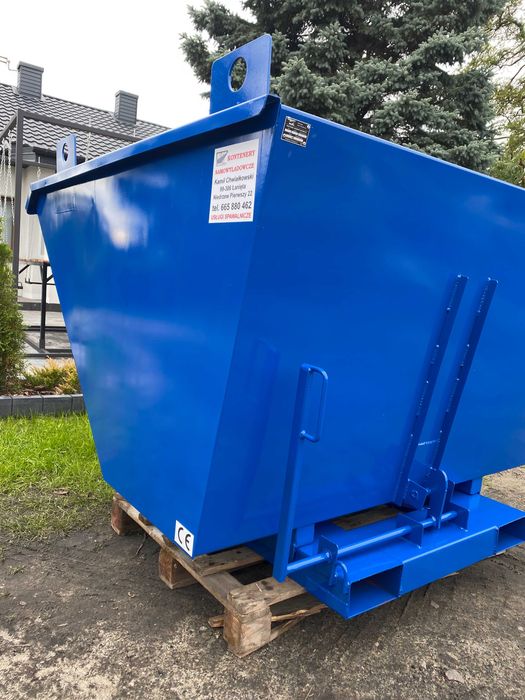 Kontener samowyładowczy 1,5 m3, mulda, koleba, pojemnik na złom.