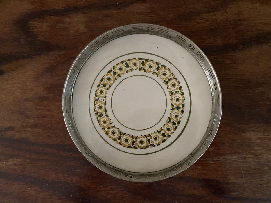 Pequena bandeja base ceramica majolica
