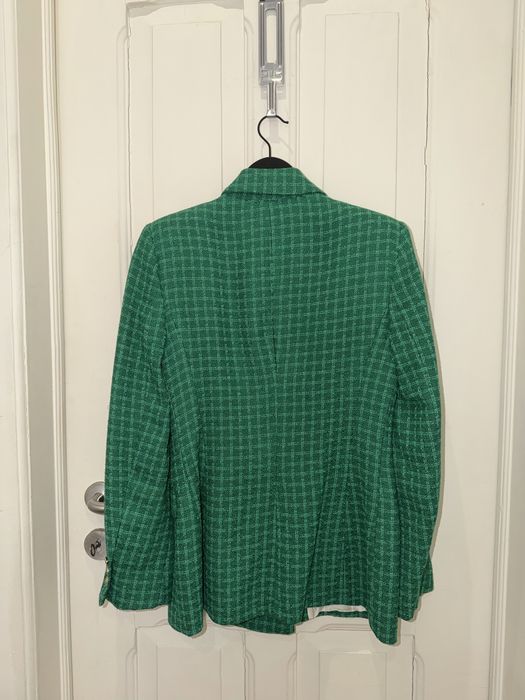 Blazer verde estruturado Zara