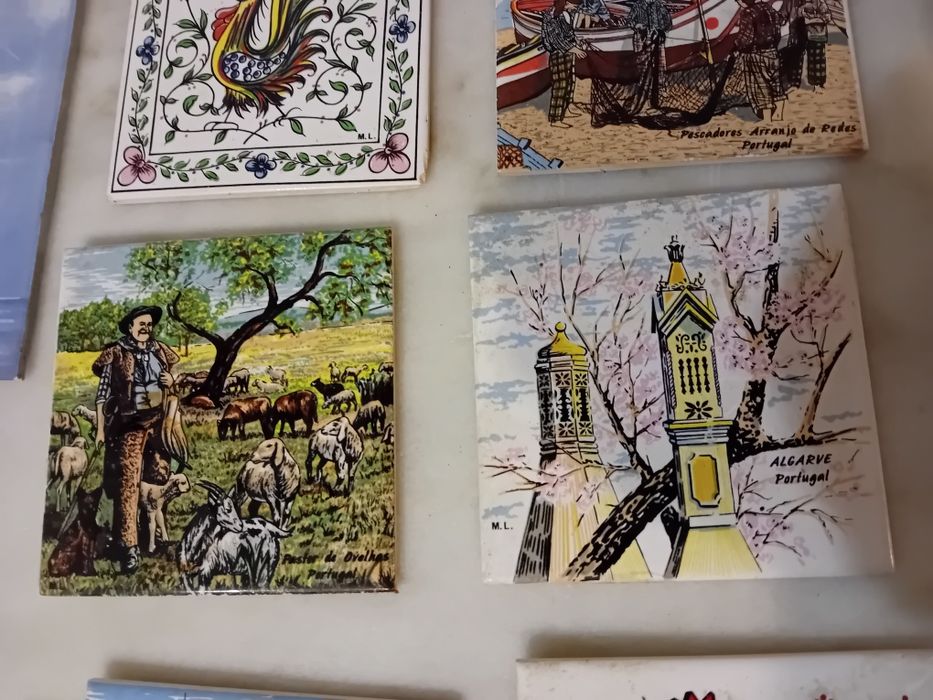 Conjunto de 10 Azulejos Antigos Diversos