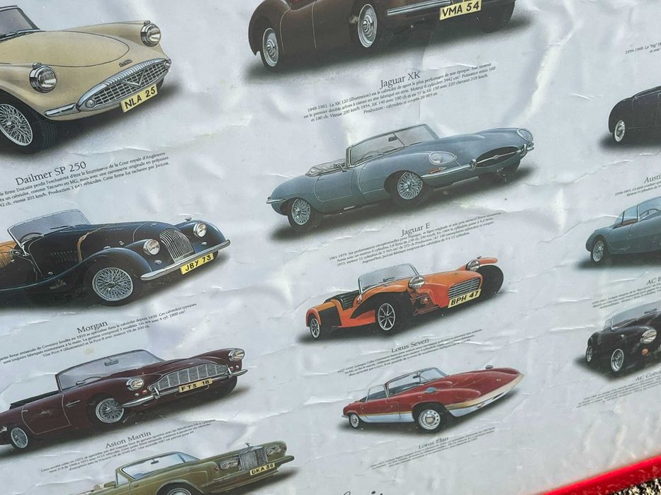 Poster Vintage / carros clássicos descapotáveis ingleses