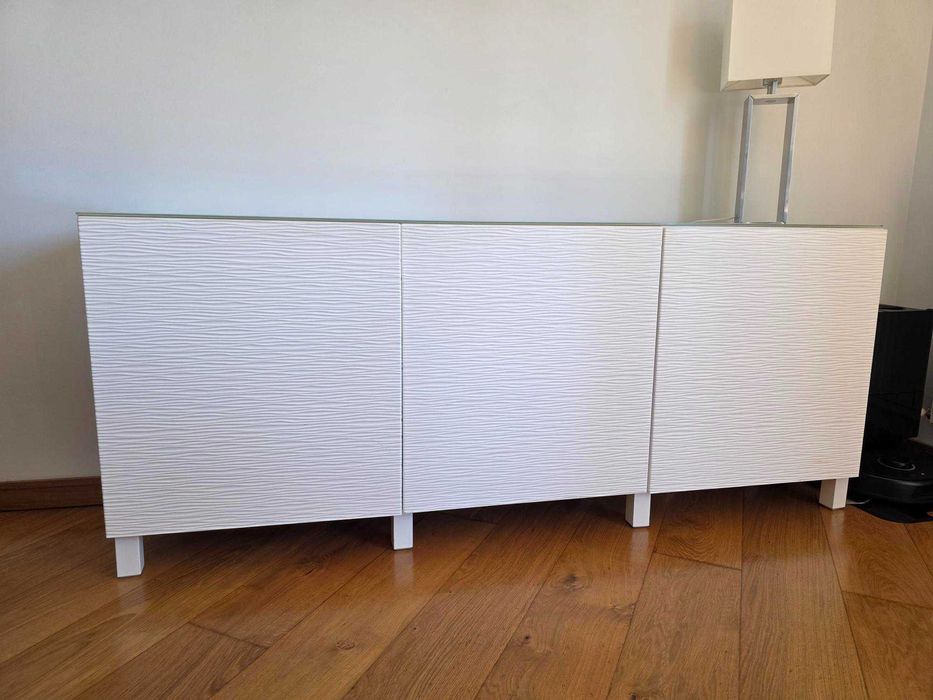 Consola / Armário arrumação BESTA (IKEA) - branco - 180x42x64 cms