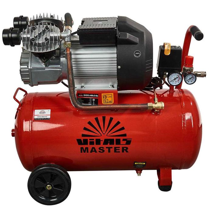 Компрессор воздушный Vitals Master GK55.t48v2-8a /2х цил/55л/380л/248